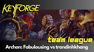 Keyforge Team League  Round 4 Archon Feature Match Fabulousing vs trandinhkhang [upl. by Xirdnek610]