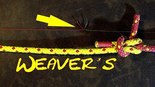 How to Tie the Weavers Knot  How to Join Two Pieces of Yarn [upl. by Refotsirhc]