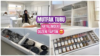 MUTFAK TURU HAYALİMDEKİ DOLAP İÇİ DÜZENİNİ YAPTIM EV TURU [upl. by Sutelc]