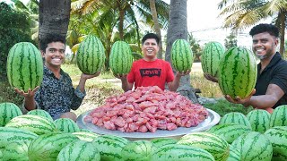 WATERMELON CHICKEN BIRYANI  Yummy Watermelon Dum Biryani Recipe  Village food [upl. by Akimak]