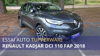 TEST AUTO TUPPERWARE  RENAULT KADJAR DCI 110 FAP 2018 [upl. by Ynaffet722]