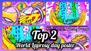 World Leprosy Day poster  Leprosy Awareness Poster Health Awareness Drawing Easy Leprosy Drawing [upl. by Niatirb]