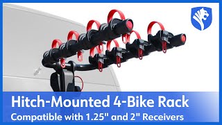 Hitch Mounted 4Bike Rack Installation  TYGER AUTO [upl. by Tewell254]