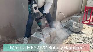 Makita HR5212C Advanced AVT SDS Max 52mm Rotary Hammer  Testing [upl. by Arreis]