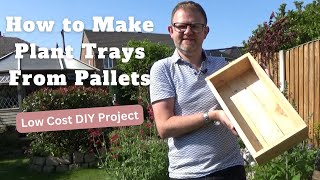 How to Make Plant Trays from Pallet Wood  DIY Pallet Garden Ideas  Cheap Gardening Pallet Project [upl. by Anirret]