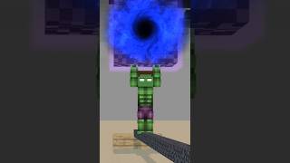 HulkBrine Lifts a Black Hole Bedrock minecraft shorts herobrine [upl. by Lekcim]