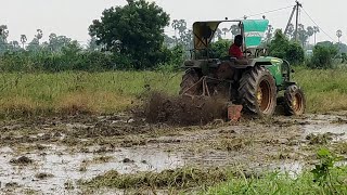 John Deere 5045D 4WD Rotavator work in Heavy Grass FieldShaktiman Rotavator [upl. by Cherri]