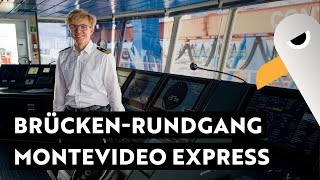 Rundgang über die Brücke des Containerschiffs Montevideo Express mit dem 2 Offizier [upl. by Eceerahs202]