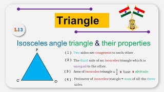 Isosceles triangle amp their properties [upl. by Nerradal]