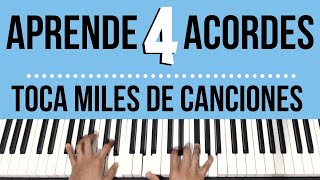 4 Acordes Para Muchas Canciones Cristianas  Piano Tutorial [upl. by Asilem]