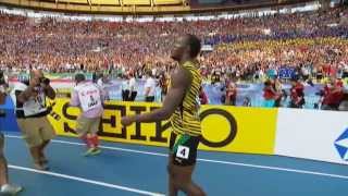 Usain Bolt 1966 sec IAAF WC 2013 Moscow 200m final [upl. by Ahsetra]