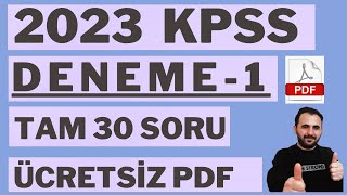 KPSS Matematik Deneme 1 ÜCRETSİZ PDF ÖSYM TARZI KPSS DENEMESİ 30 Soru Detaylı Çözümü KPSS [upl. by Burbank]