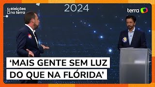 Boulos cita furacão na Flórida para falar de apagão em SP e Nunes rebate ‘Está delirando’ [upl. by Yajeet886]