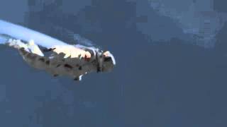 Red Bull Stratos Felix Baumgartner freefall animation jump from the edge of space YouTube [upl. by Aluin937]