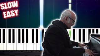 Ludovico Einaudi  Nuvole Bianche  SLOW EASY Piano Tutorial by PlutaX [upl. by Llekcor482]