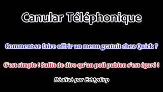 Canular Téléphonique 74  Comment se faire offrir un menu gratuit chez Quick  Cest simple [upl. by Charlotta]