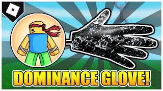 Slap Battles  How to get DOMINANCE GLOVE  quotISLAND CONQUERERquot BADGE ROBLOX [upl. by Dasha]