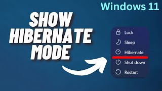 How to Show Hibernate in Power Menu on Windows 11 [upl. by Aicilec]