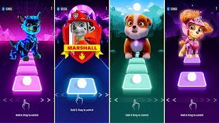 PAW Patrol The Mighty Movie  Chase vs Marshall vs Rubble vs Skye Tiles Hop EDM Rush [upl. by Cookie]