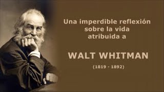 NO TE DETENGAS  De Walt Whitman  Voz Ricardo Vonte [upl. by Powers]