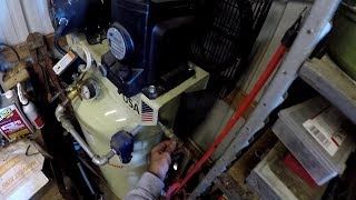 Changing the belt on my Ingersoll Rand air compressor [upl. by Yasdnyl]