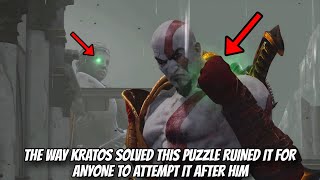 THE WAY KRATOS SOLVED THIS PUZZLE RUINED IT FOR ANYONE ATTEMPT AFTER HIM  GOW 3 REMASTERED NG [upl. by Yearwood]