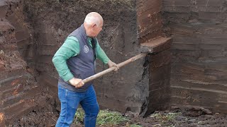 How They Collect Ton of “Mud Coal” and Burn it  Traditional Turf Cutting [upl. by Eniak]