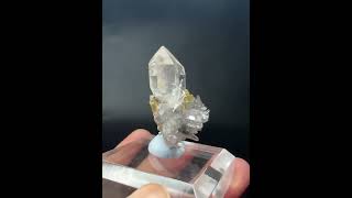 Doubleended Quartz  Siderite artwork crystals crystalgem minerals gemstone crystalshop art [upl. by Betthezul818]