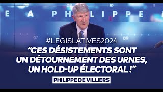 Philippe de Villiers  quotCes désistements sont un détournement des urnes un holdup électoral quot [upl. by Joashus]