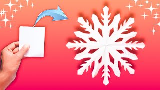 Paper Snowflake Craft  How to Make Paper Snowflakes Tutorial 1 [upl. by Sands304]