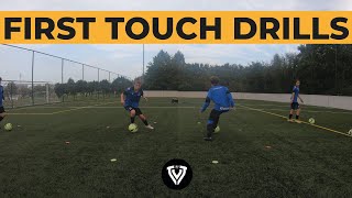 First Touch Drills  Change of Direction  Football  Soccer Training  U10  U11  U12  U13  U14 [upl. by Anerdna]