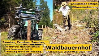 Waldbauerbericht Zaunbau Erlenblattkäfer Tonkinstäbe Planungen [upl. by Ecirpak]