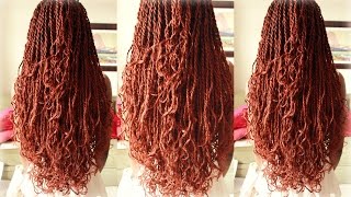 ❀How To ❀ Curl Long Synthetic Braids Senegalese twists with Flexi Rods [upl. by Grete]