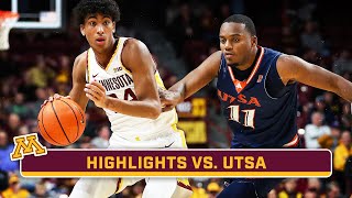 UTSA at Minnesota  Highlights  Big Ten Mens Basketball  Nov 10 2023 [upl. by Charteris]