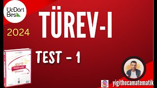 345 AYT MATEMATİK SB 2024  TÜREV1 TEST 1 [upl. by Scrivens611]