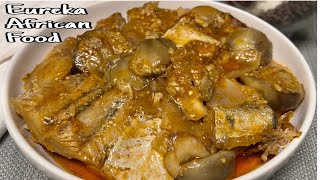 RECETTE CONGOLAISE  POISSON SALÉ AUX AUBERGINES  salted fish recipe  CUISINE AVEC MOI [upl. by Ateinotna845]