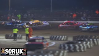 2L Saloon Stock Cars  Meeting Highlights Kings Lynn  16324 [upl. by Ayatan389]