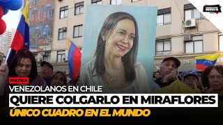 Artista chileno pintó a María Corina Machado en óleo y quiere colgar cuadro en Miraflores venezuela [upl. by Thorlay]