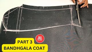 Part 3  Bandhgala Coat Sleeve Cutting ✂️  Jodhpuri Coat Sleeve Cutting  Nehru Coat Cutting [upl. by Ysabel930]