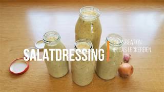 Salatsauce auf Vorrat  Bestes Salatdressing  einfach und lecker  Eigenkreation [upl. by Aisatsanna]