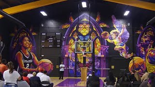 Lakers Mamba Sports Foundation unveil new gym in Watts [upl. by Pack601]