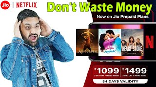 Jio Prepaid Netflix Plan Details  Jio 5G Unlimited Plans  Jio Rs1099 amp Rs1499 Details  Netflix [upl. by Rooney]