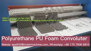 Polyurethane PU Foam Convoluter  Protective Egg Crate and Convoluted Polyurethane Foam Machine [upl. by Naillik]