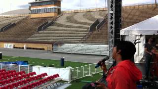 Carla Karst sings National Anthem at J Fred Johnson Stadium [upl. by Romy331]