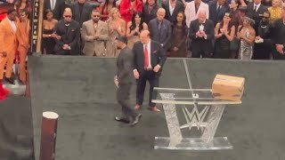 What happens with Roman Reigns off air during the 2024 WWE Hall of Fame [upl. by Nomled]