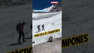 🥾🧊Practica de CRAMPONES en campo 3 de Guanaco al fondo el glaciar de los polacos ACONCAGUA [upl. by Sueaddaht982]