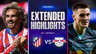 Atlético Madrid vs RB Leipzig Extended Highlights  UCL League Phase MD 1  CBS Sports Golazo [upl. by Sig]