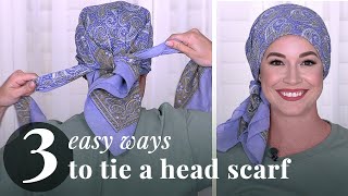 How To Tie A Headscarf Video  3 Ways in 2 Minutes 2019 [upl. by Narmi]