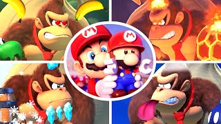 Mario vs Donkey Kong  All Bosses  Cutscenes No Damage [upl. by Lekram]