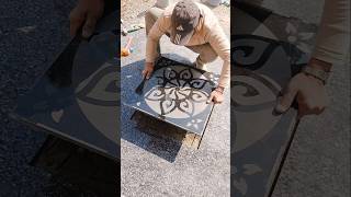 how to make😱marble rangoli🔥 design‼️ Italian marble manufacturing process shorts construction [upl. by Lantz237]